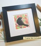 Blackbird miniature artwork, original bird drawing - Image 8