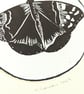 Moth Original Linocut Print - Image 3