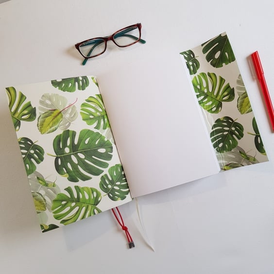 Monstera House Plant Journal, Cheese Plant Gift, Indoor Plants, A5