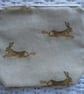 Hessian Hare Make Up Bag or Large Pencil Case. - Image 1