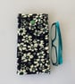 Fabric glasses case holder with popper fastener with padding for protection