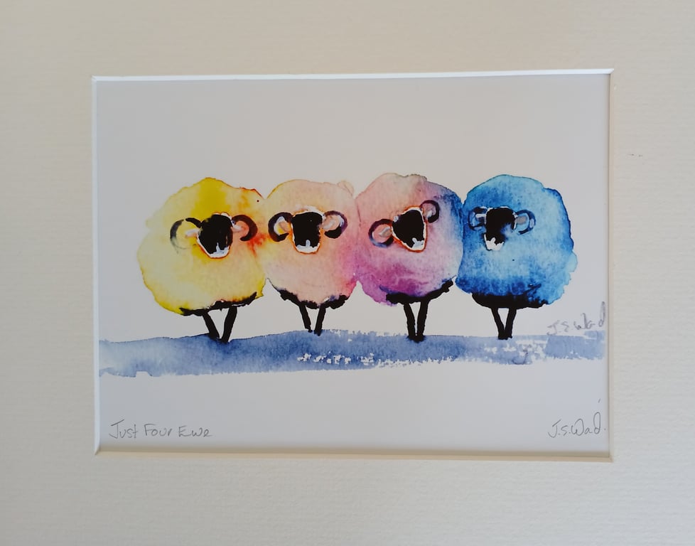 Just Four Ewe Limited Edition Sheep  Print