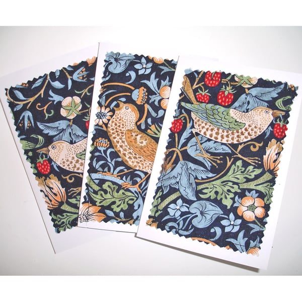 Strawberry Thief Cards William Morris Notelets Pack of 3