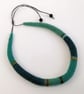 Felted cord necklace - bright greens - Image 2