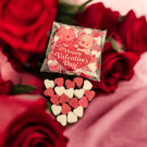 Valantines day handmade wax melt hearts in bag 