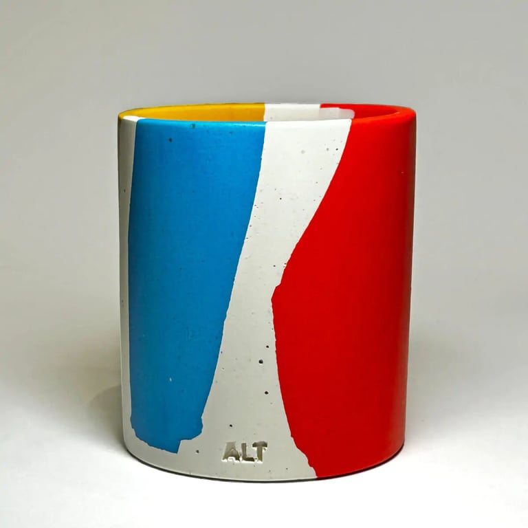 Terrazzo Pencil Holder Makeup Brush PenPot Office Desk Organiser Stationary Gift