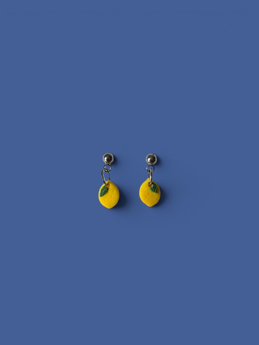 Micro Lemons - Polymer clay Earrings