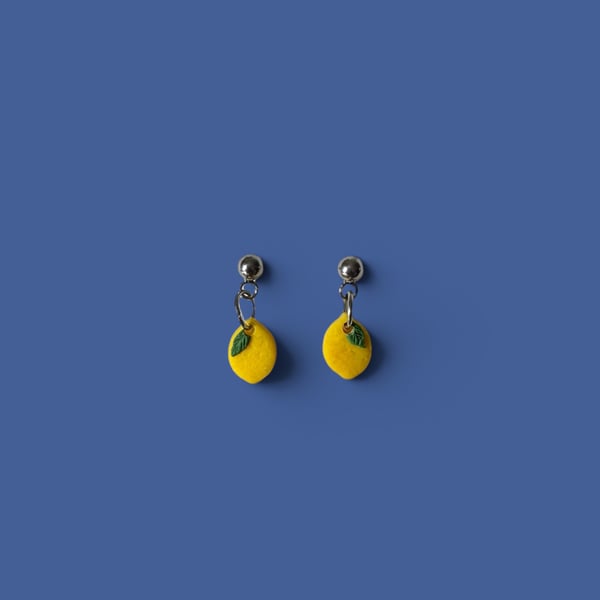 Micro Lemons - Polymer clay Earrings