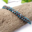 Apatite Gemstone Bracelet - Macrame beaded jewellery 