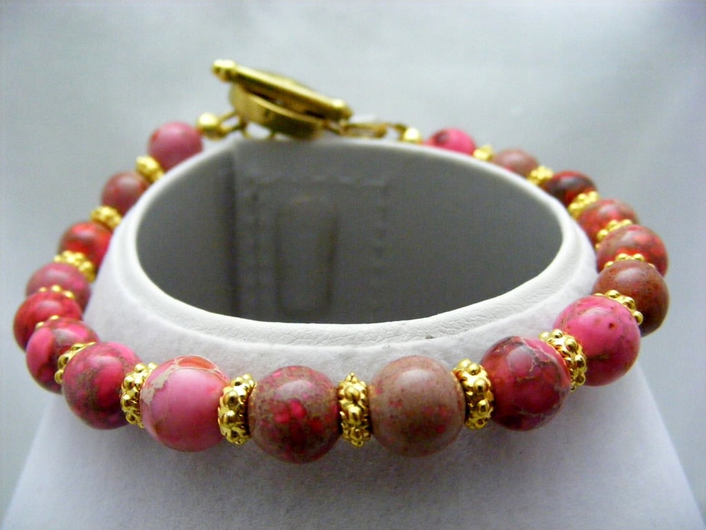 Fuchsia Terra Jasper Bracelet