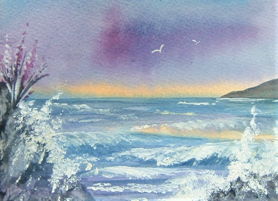 original art seascape painting ( ref F 226)