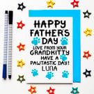 Personalised Father's Day Card From Grandkitty, Cat, Kitten For Grandad, Dad