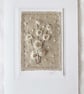 HAND EMBROIDERED GREETING CARD CHRISTMAS WINTER - Image 1