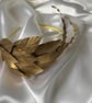 Zara - Rich Gold Feather Headband Fascinator - Bridal - Special Occasion 