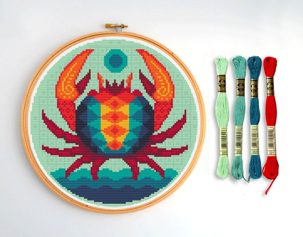 010G - Cancer - Horoscope - Zodiac Series - Cross Stitch Pattern