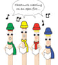 Matchstick Men - Christmas Card - Carol Singers - Image 2