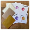 Four blank Chistmas bauble cards