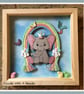 Elephant Picture- Nursery-Playroom Art- Handmade- 1 Available