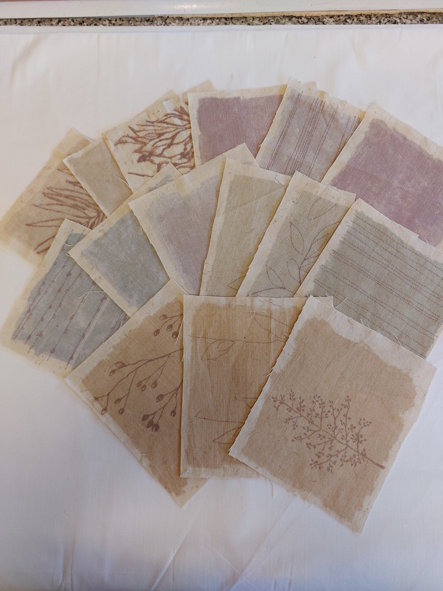 Set of 15 fabric journal pages