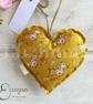 Personalised Hanging Floral Fabric Heart Decoration. Gift For Her. Heart Decor  - Image 6