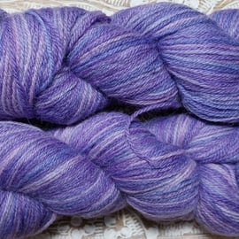 100g Hand-dyed 4PLY Wool Alpaca blend sock wool LILAC LOVE