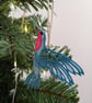 Embroidered Lace Hummingbird Hanging Ornament