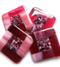 Fused Glass Coasters Set of 4 8cm Pink - Image 2