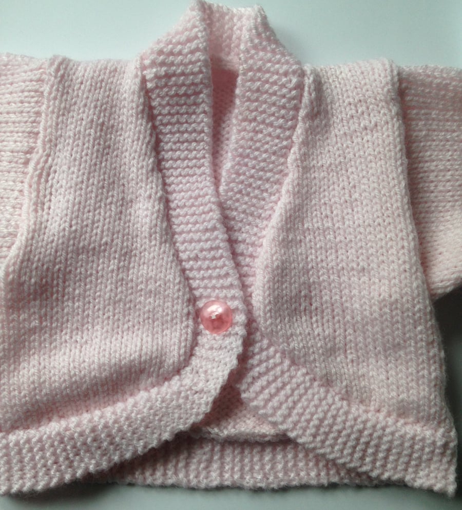 Newborn hand knitted cardigan 