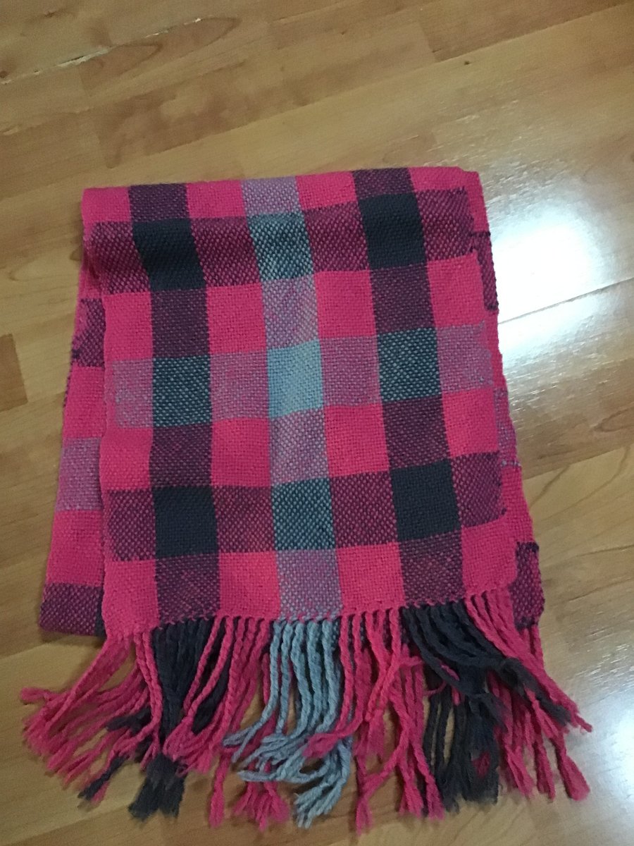 Hand woven wool scarf