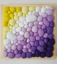 Purple Yellow Felt Wall Art - Abstract Diagonal Blobs - Image 1