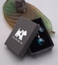 Blues Fused Glass French Drop Earrings and Pendant Set - Image 8