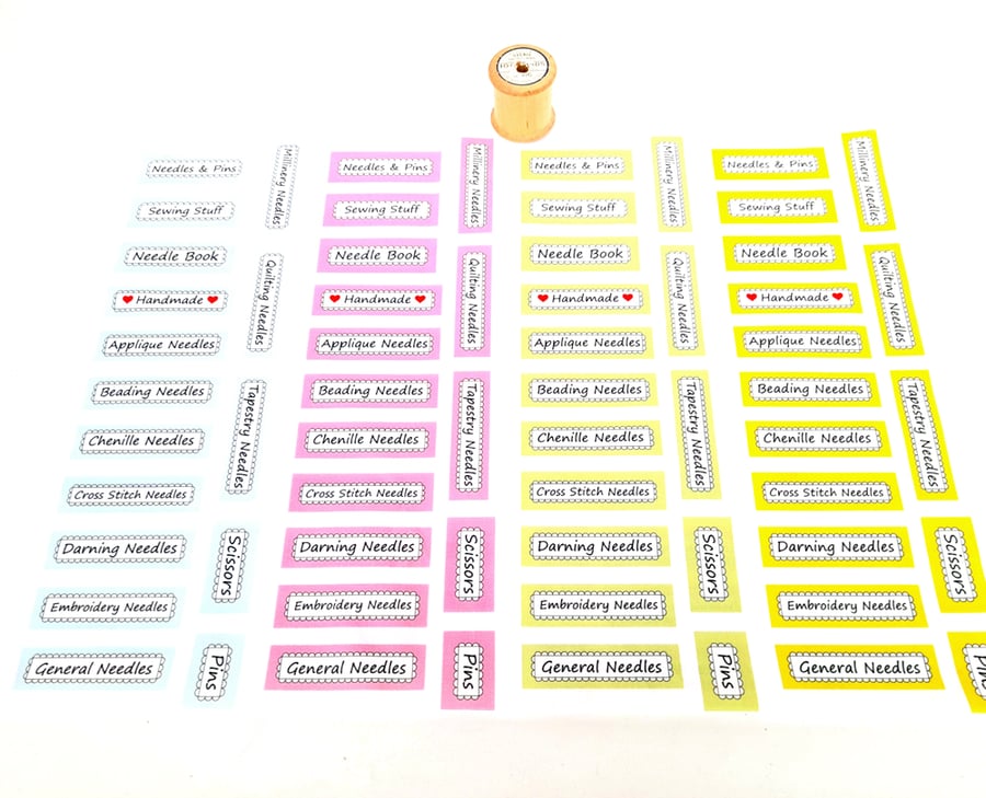 Needle Labels for Needle Books Fabric