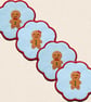 Gingerbread Friends Candle Coaster - Embroidered Christmas Decor - Image 5