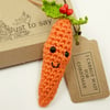 Crochet Festive Carrot Decoration - Alternative to a Greetings Card 