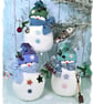 PDF - Snowy Friends Snowman Felt Pattern - Christmas Decorations - Image 1
