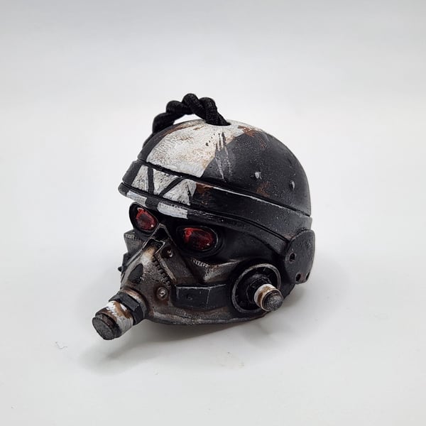 3D Printed Hand-Painted Helghast Helmet Rear View Mirror Charm (44mm)