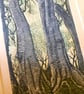 'Yeld Beeches, secrets' Linocut Print - Image 2