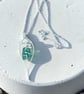Sea Glass Sterling Silver Pendant Necklace 16" Gift Boxed - Image 1