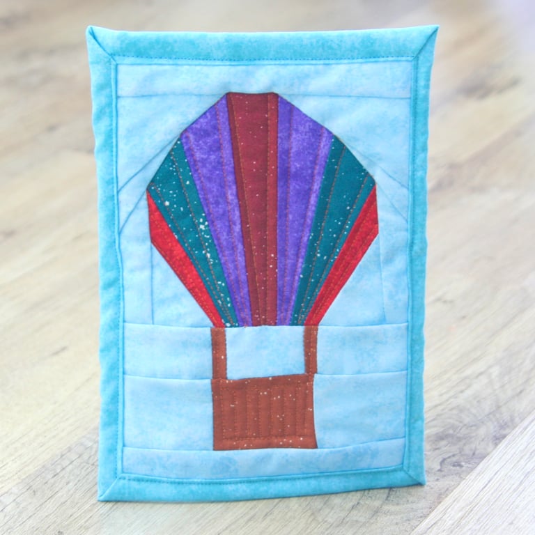Hot Air Balloon Mug Rug Coaster