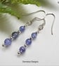 Designer AA 5.55ct Tanzanite Sterling Silver Earrings  - Image 6