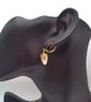 Purple and Cream Pearl Drop Beads on a Gold Plated Chain Necklace and Earrings - Image 7
