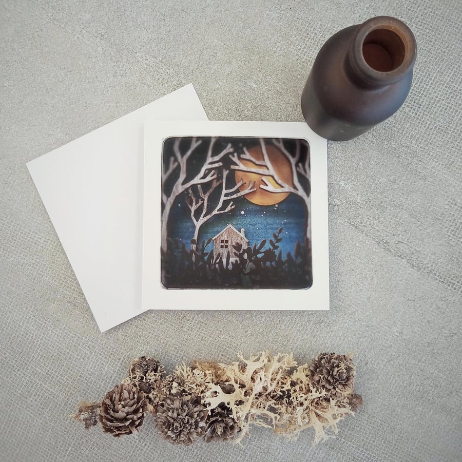 'The Way to the Woods' - single greetings card, blank inside