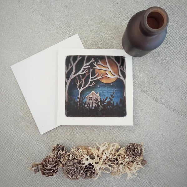 'The Way to the Woods' - single greetings card, blank inside