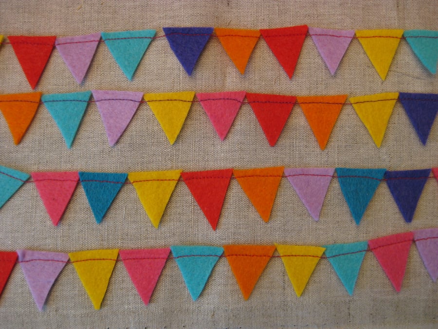 SALE!  Mini bunting ribbon parcel wrap