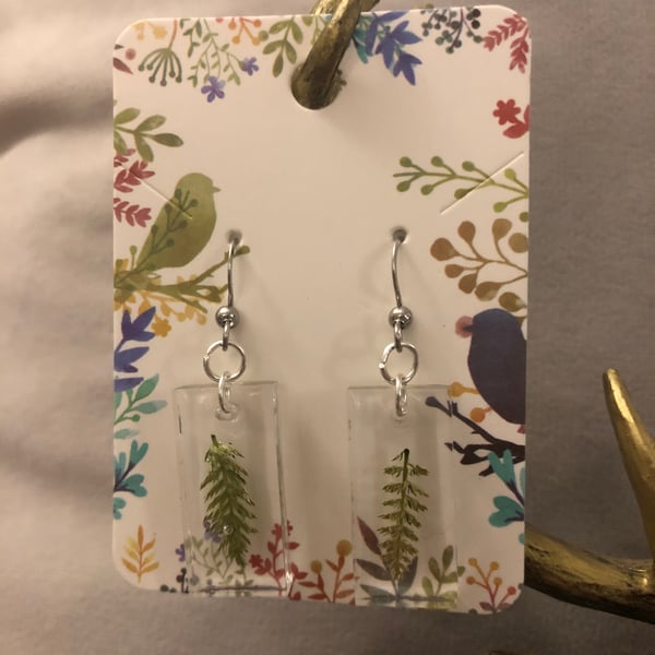 Mini fern earrings
