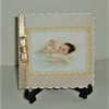 hand crafted New Baby card ( ref F 385)