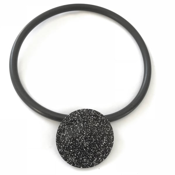 Big Black or Red Glitter Choker