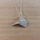 Sterling Silver Paper Airplane Necklace (SKU060625)