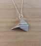 Sterling Silver Paper Airplane Necklace (SKU060625)