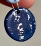 Light blue and Navy Blue Sparkly Drop Earrings - Image 3